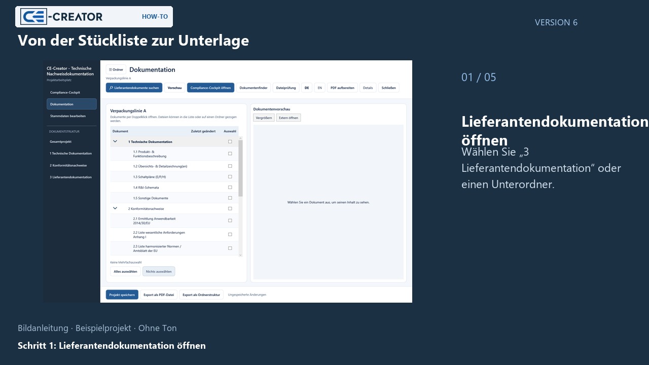 Vorschau: Stückliste auslesen